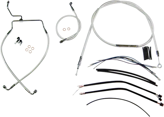 Magnum Control Clutch Brake Cable Kit Chrome for 15-17in. Apes