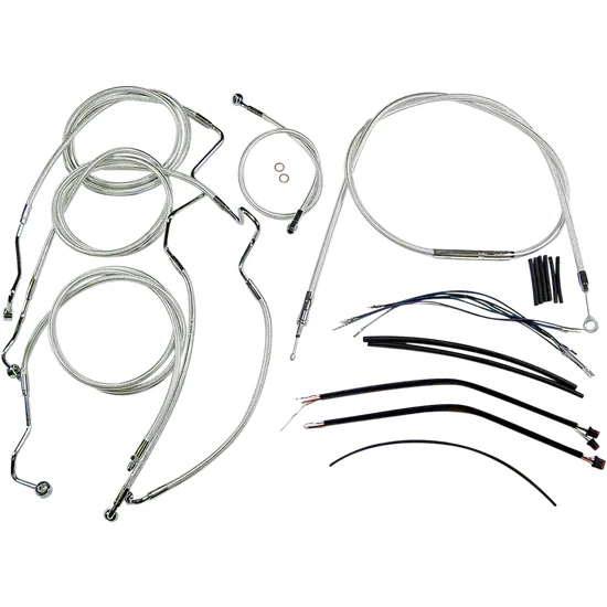 Magnum Control Clutch Brake Cable Kit Chrome for 12-14in. Apes ABS 2