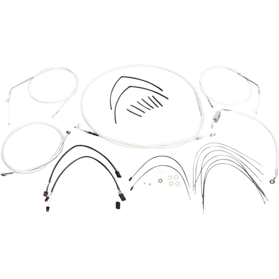 Magnum Control Clutch Brake Cable Kit Chrome for 14-16in. Apes ABS 2