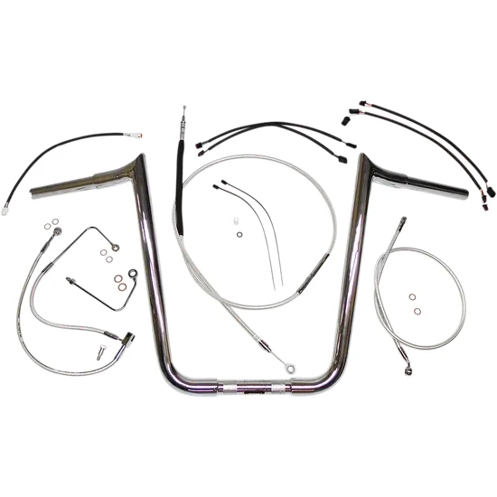 Magnum Control Clutch Brake Cable Kit Chrome for 12-14in. Apes ABS 2