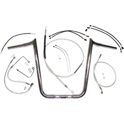 Magnum Control Clutch Brake Cable Kit Chrome for 12-14in. Apes ABS