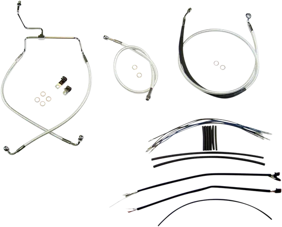 Magnum Control Clutch Brake Cable Kit Chrome for 12-14in. Apes