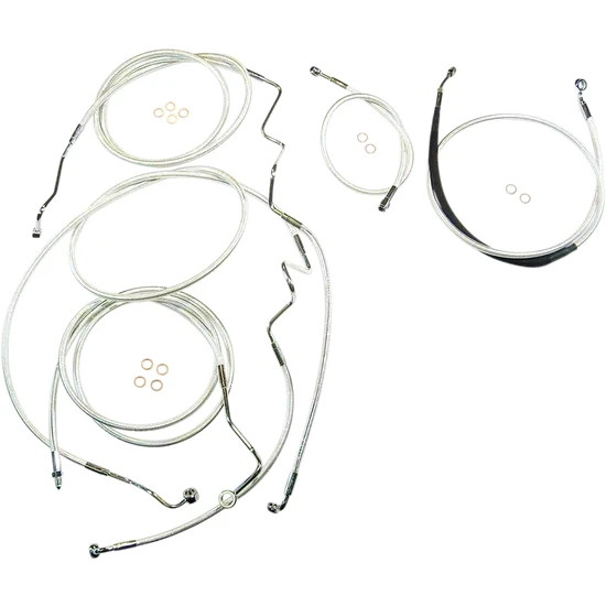 Magnum Control Clutch Brake Cable Kit Chrome for 10in. Apes ABS 2