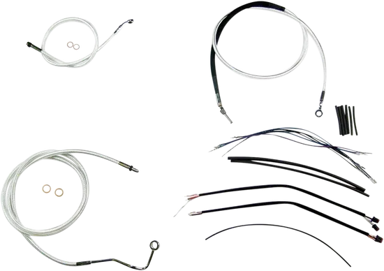 Magnum Control Clutch Brake Cable Kit Upper Chrome for 12-14in. Apes ABS