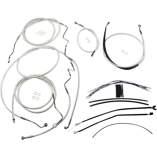 Magnum Control Clutch Brake Cable Kit Chrome for 12-14in. Apes ABS 2