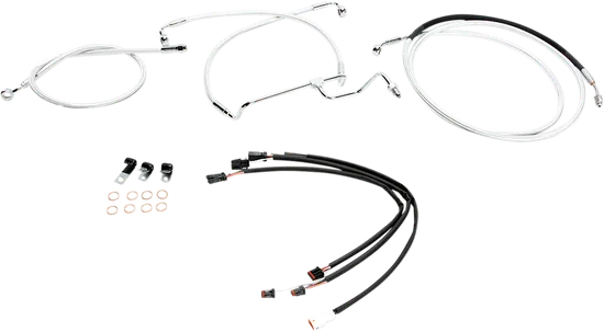 Magnum Control Clutch Brake Cable Kit Chrome for 12-14in. Apes