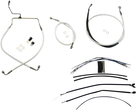 Magnum Control Clutch Brake Cable Kit Chrome for 15-17in. Apes