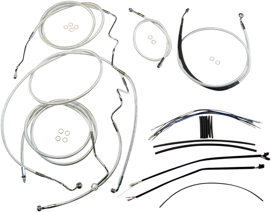 Magnum Control Clutch Brake Cable Kit Chrome for 12-14in. Apes ABS