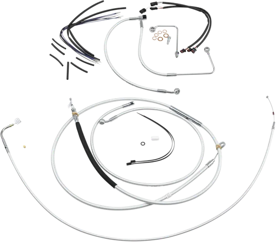 Magnum Control Clutch Brake Cable Kit Upper Chrome for 15-17in. Apes ABS