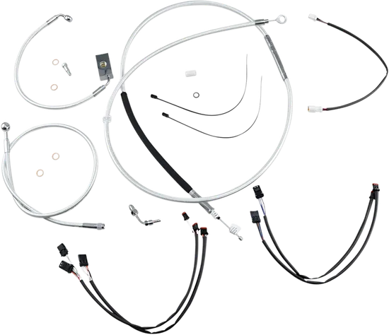 Magnum Control Clutch Brake Cable Kit Chrome for 12-14in. Apes ABS