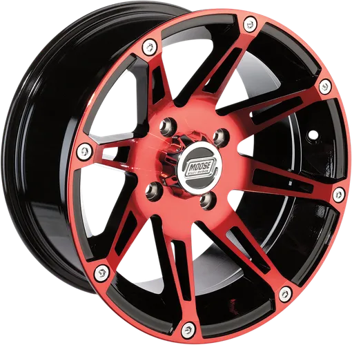 Wheel - 387X - Rear - Anodized Red/Black - 12x8 - 4/136 - 4+4 1