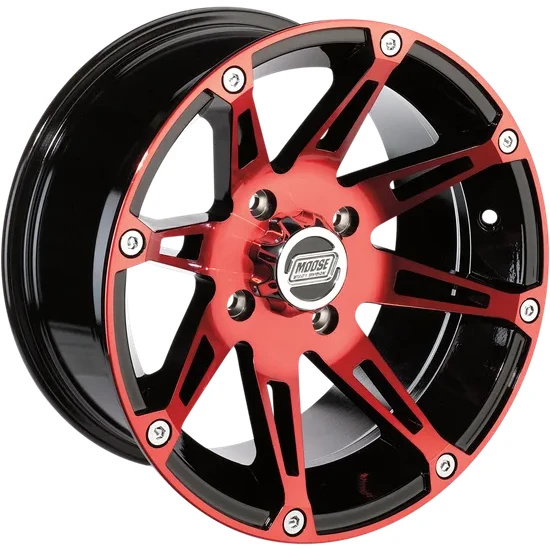 Wheel - 387X - Rear - Anodized Red/Black - 12x8 - 4/136 - 4+4 4