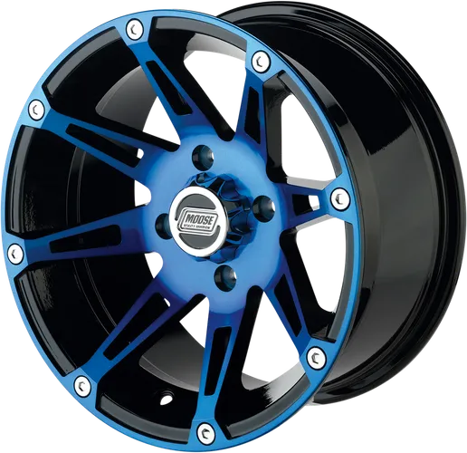 Wheel - 387X - Rear - Anodized Blue/Black - 12x8 - 4/156 - 4+4 4