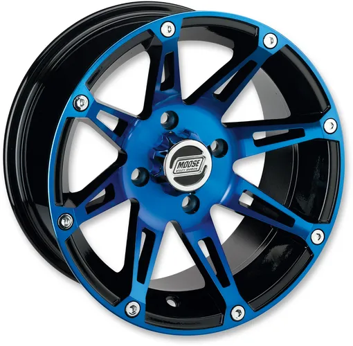 Wheel - 387X - Rear - Anodized Blue/Black - 12x8 - 4/156 - 4+4 5