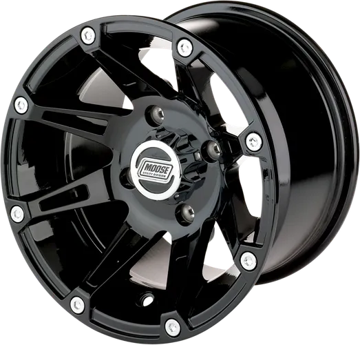 Wheel - 387X - Front/Rear - Machined Black - 12x8 - 4/4 - 4+4 5
