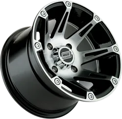 Wheel - 387X - Front - Machined Black - 14x7 - 4/136 - 4+3