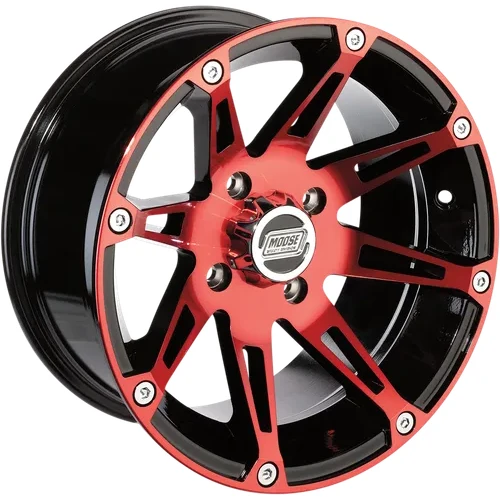 Wheel - 387X - Front - Anodized Red/Black - 14x7 - 4/156 - 4+3 5