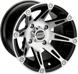 Wheel - 387X - Rear - Machined Black - 14x8 - 4/136 - 4+4