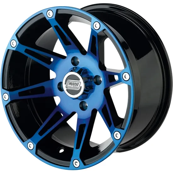 Wheel - 387X - Rear - Anodized Blue/Black - 14x8 - 4/136 - 4+4 3
