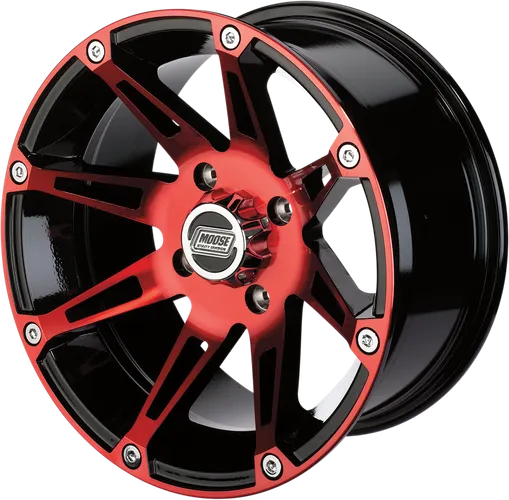 Wheel - 387X - Rear - Anodized Red/Black - 14x8 - 4/156 - 4+4 6