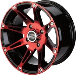Wheel - 387X - Rear - Anodized Red/Black - 14x8 - 4/156 - 4+4