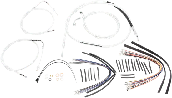 Magnum 1.25in. Caliber Ape Hanger Handlebar Install Kit Chrome 16in.