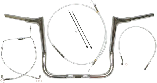 Magnum 1.25in. Viking Bagger Handlebar Installation Kit Chrome 10in.