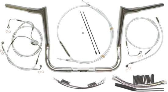 Magnum 1.25in Viking Bagger Handlebar w ABS Installation Kit Chrome 12in
