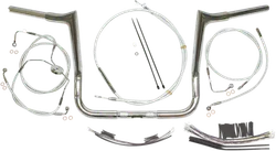 Magnum 1.25in Viking Bagger Handlebar w ABS Installation Kit Chrome 12in
