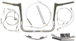 Magnum 1.25in Viking Bagger Handlebar w ABS Installation Kit Chrome 14in