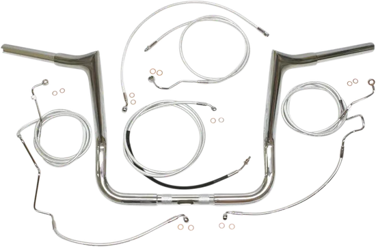 Magnum 1.25in. Viking Bagger Handlebar Installation Kit Chrome 10in.