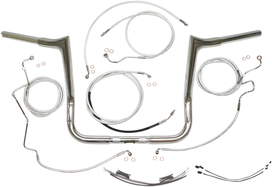 Magnum 1.25in. Viking Bagger Handlebar Installation Kit Chrome 12in.