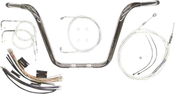 Magnum 1.25in. Caliber Ape Hanger Handlebar Install Kit Chrome 14in.