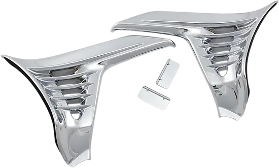 Kuryakyn Chrome Louvered Battery Box Covers Pair