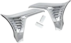 Kuryakyn Chrome Louvered Battery Box Covers Pair