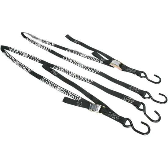 Moose Racing Black Heavy Duty Soft Tie Down Straps 1