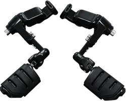 Kuryakyn Ergo 3 Adjustable Cruise Mount Kit w Dually Footpegs Black
