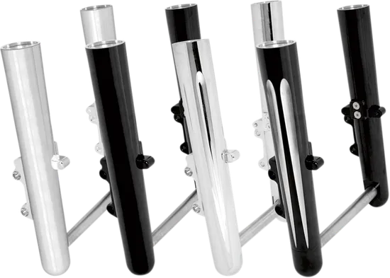 Arlen Ness Dual Disc Hot Legs Fork Covers Deep Cut Black