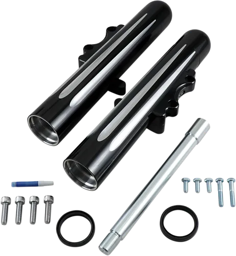 Arlen Ness Dual Disc Hot Legs Fork Covers Deep Cut Black