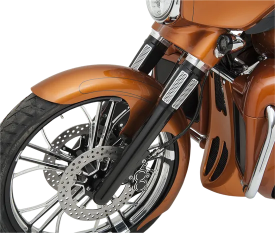 Arlen Ness Dual Disc Hot Legs Fork Covers Smooth Black