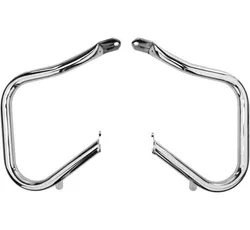 BC Chrome Rear Saddlebag Guard Rail Crash Bar Pair