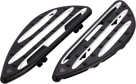 Arlen Ness Deep Cut Adjustable Driver Floorboards Black Pair