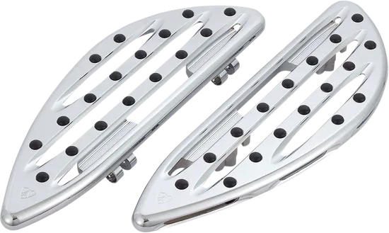 Arlen Ness Deep Cut Adjustable Driver Floorboards Chrome Pair