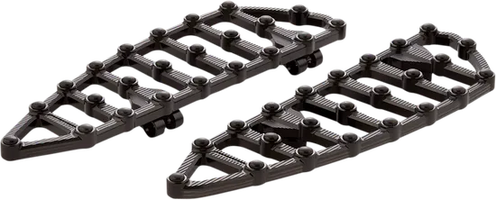 Arlen Ness MX Grip Billet Driver Floorboards Black Pair