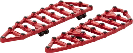 Arlen Ness MX Grip Billet Driver Floorboards Red Pair