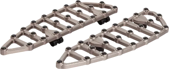 Arlen Ness MX Grip Billet Driver Floorboards Titanium Pair