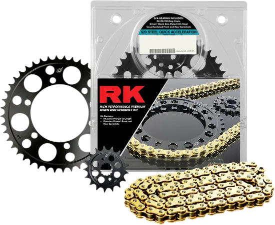 RK Gold Drive Chain Sprocket Quick Acceleration Kit 1