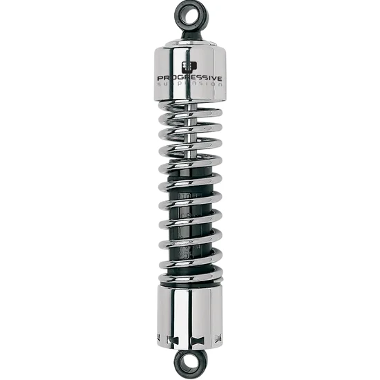 Progressive 412 Series Rear Shock Damper 12in Chrome 1