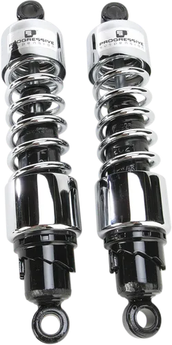Progressive 412 Series Rear Shock Damper 12in Chrome