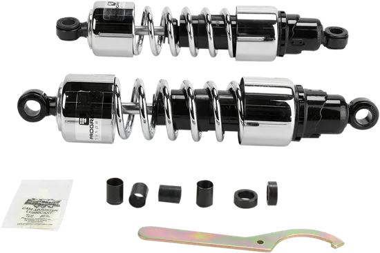 Progressive 412 Series Rear Shock Damper 12in Chrome Heavy Duty